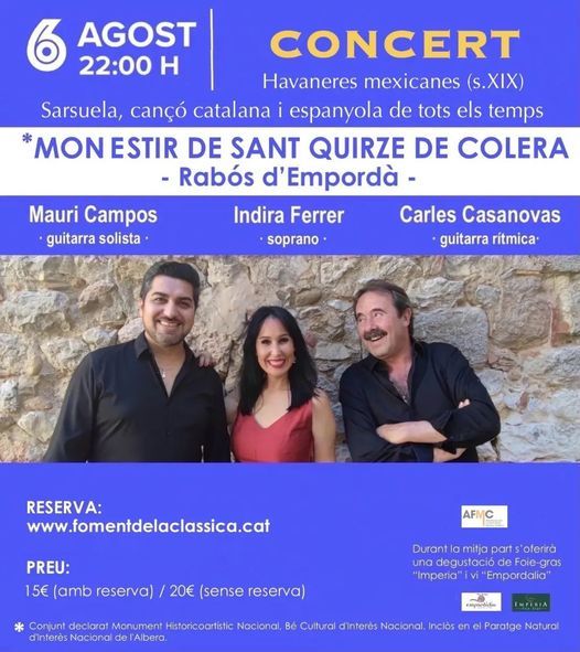 Concert de Indira Ferrer (soprano), Mauri Campos, guitarra, C...  - Concert al Monestir